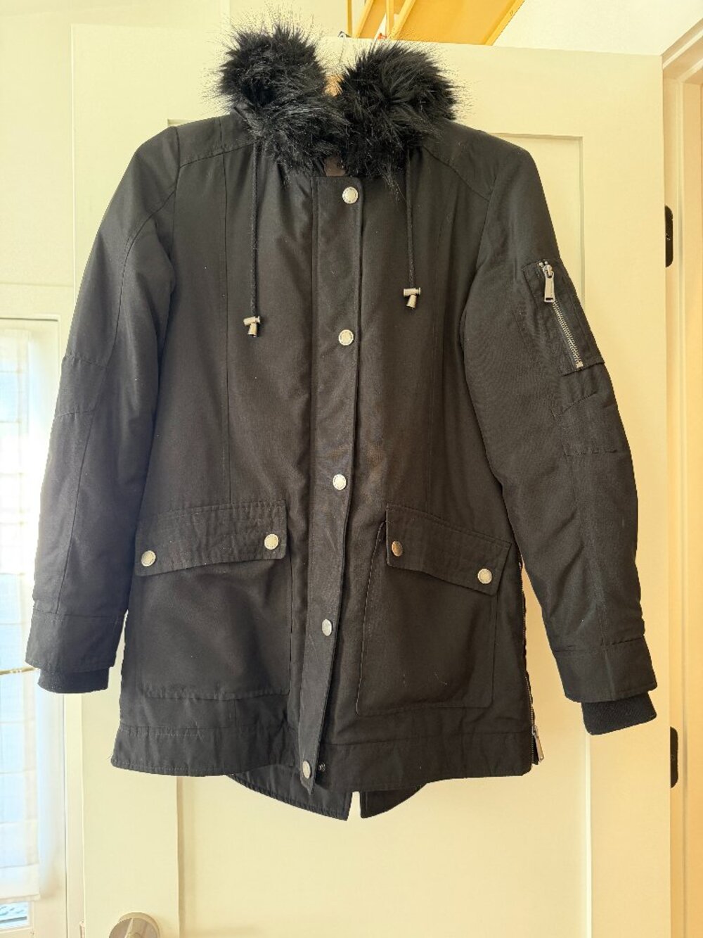 BCBGeneration Faux Fur Lined Parka Coat